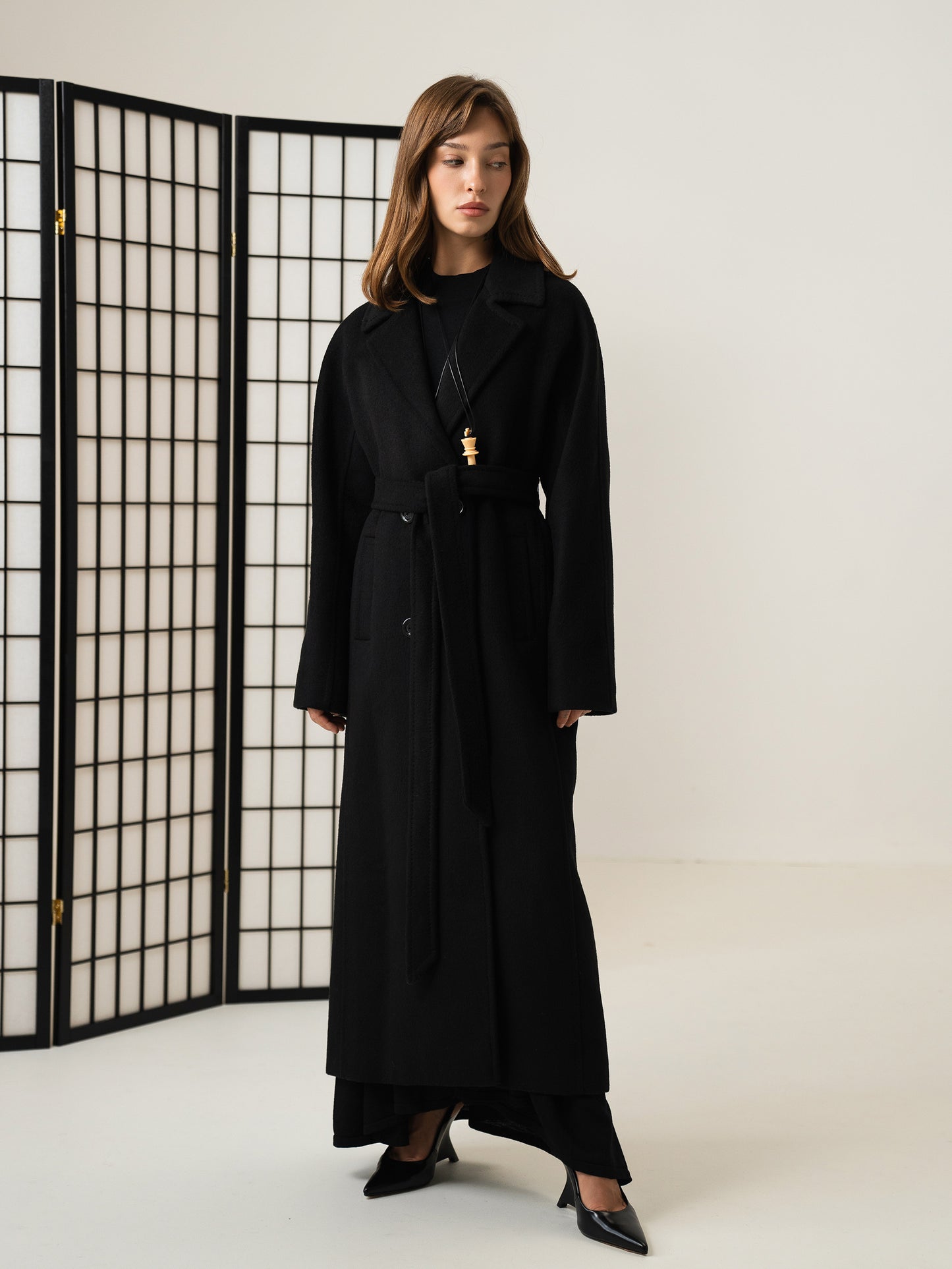 Black Long Wool Coat