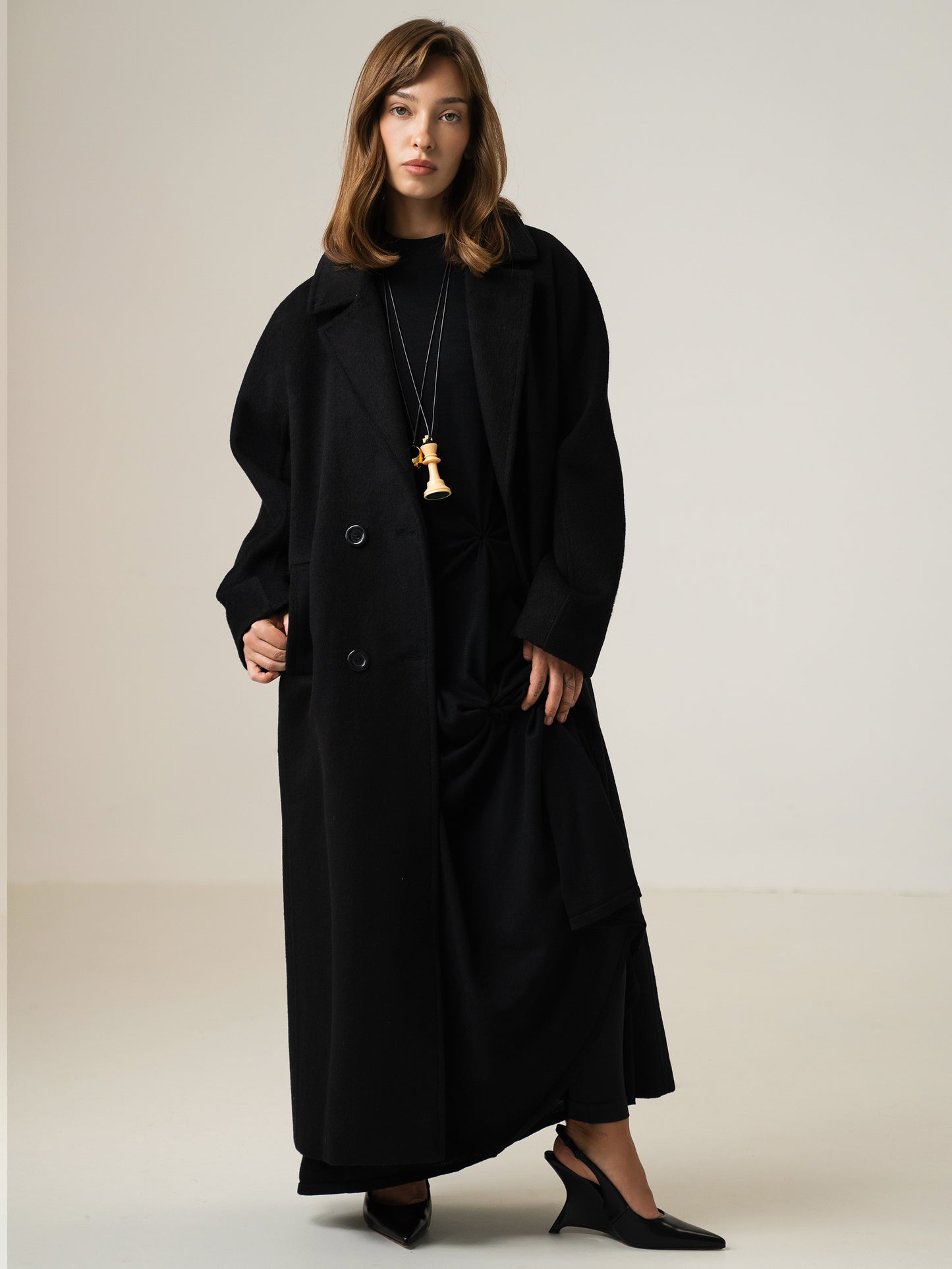 Black Long Wool Coat