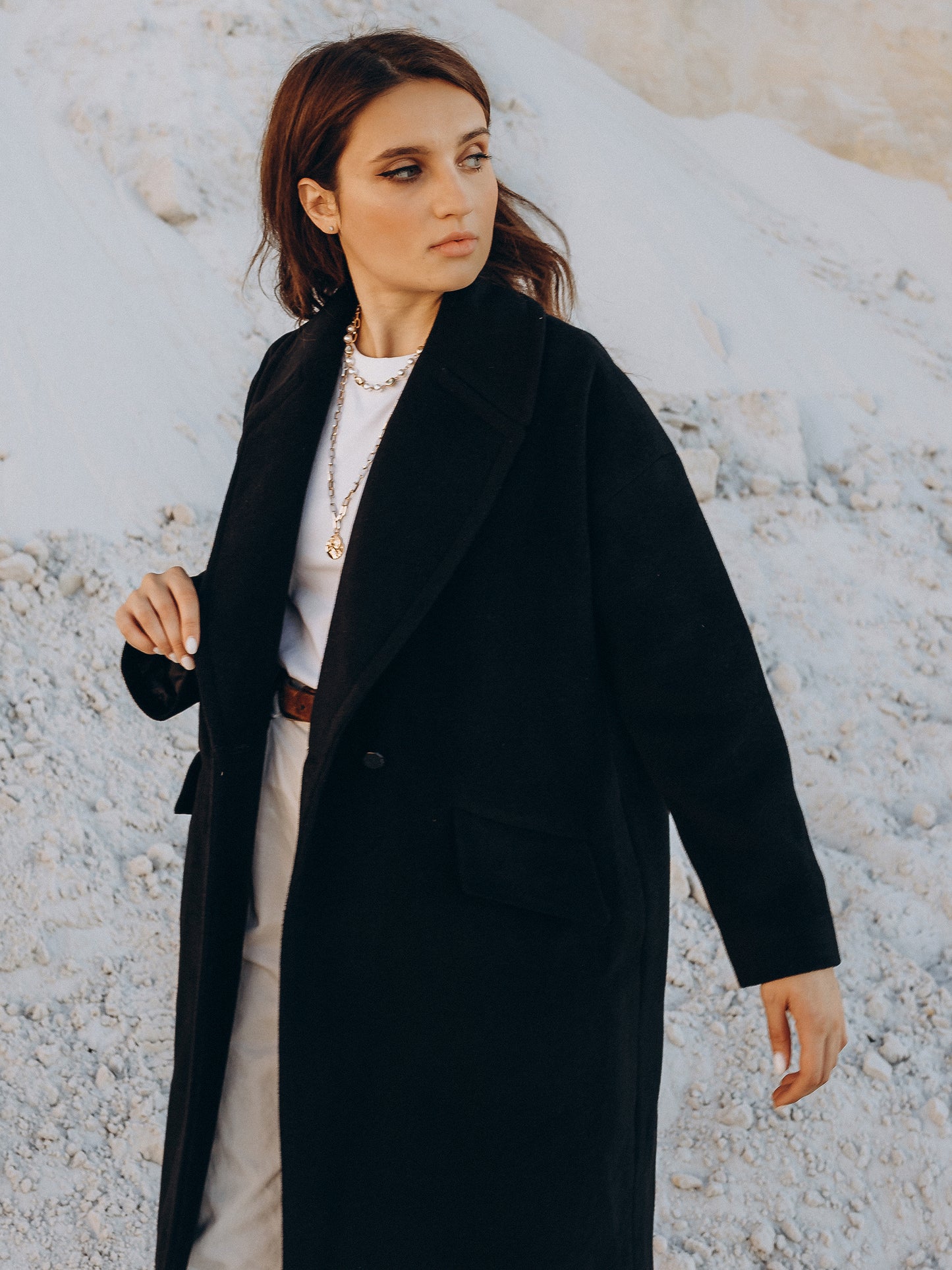 Black Coat with Buttons