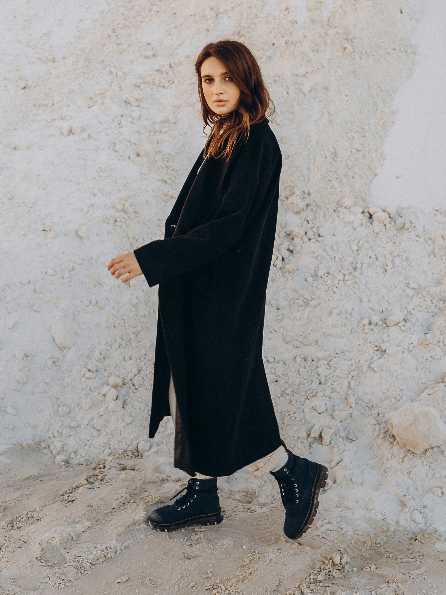 Black Coat with Buttons