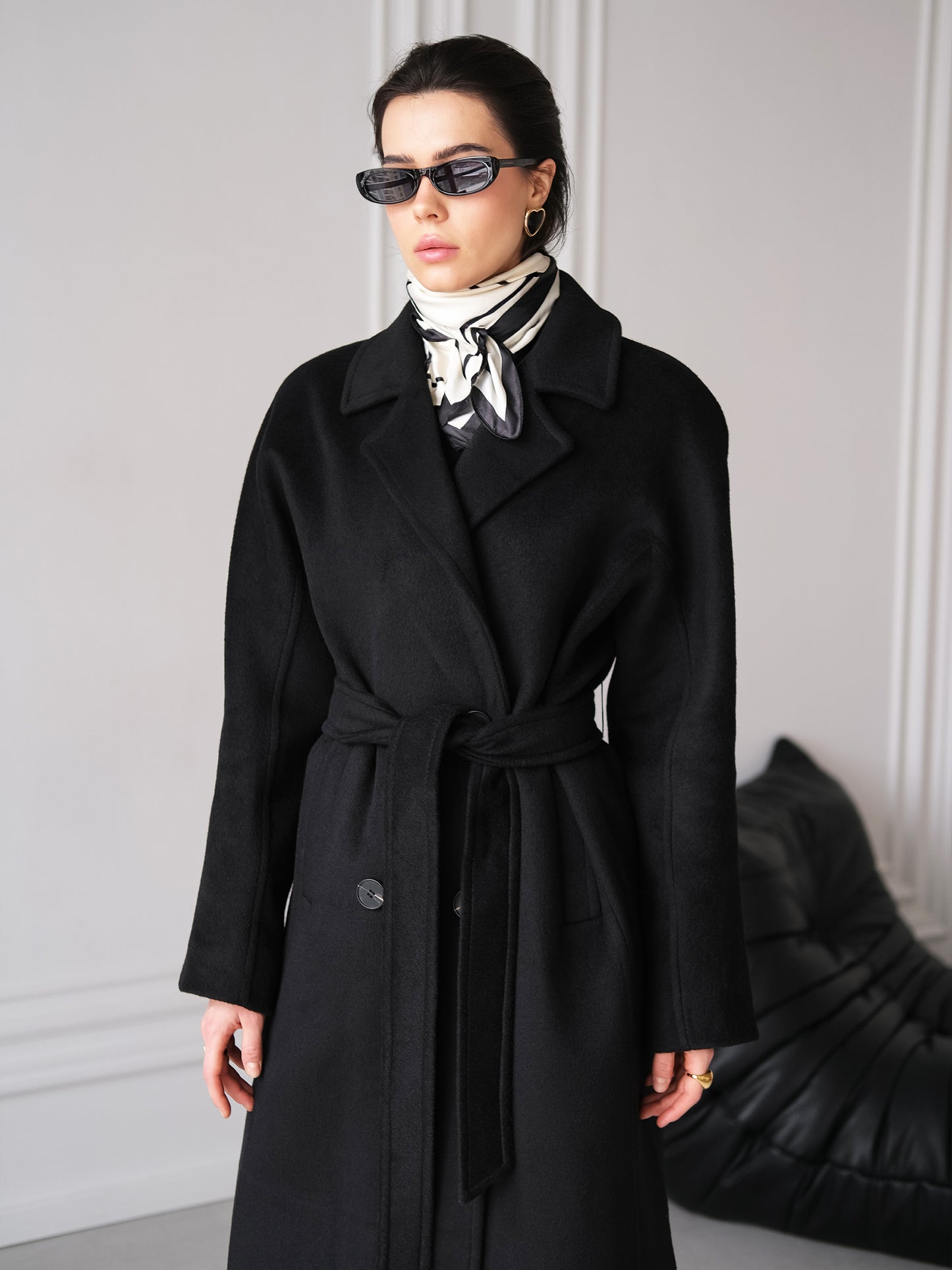 Black Long Wool Coat