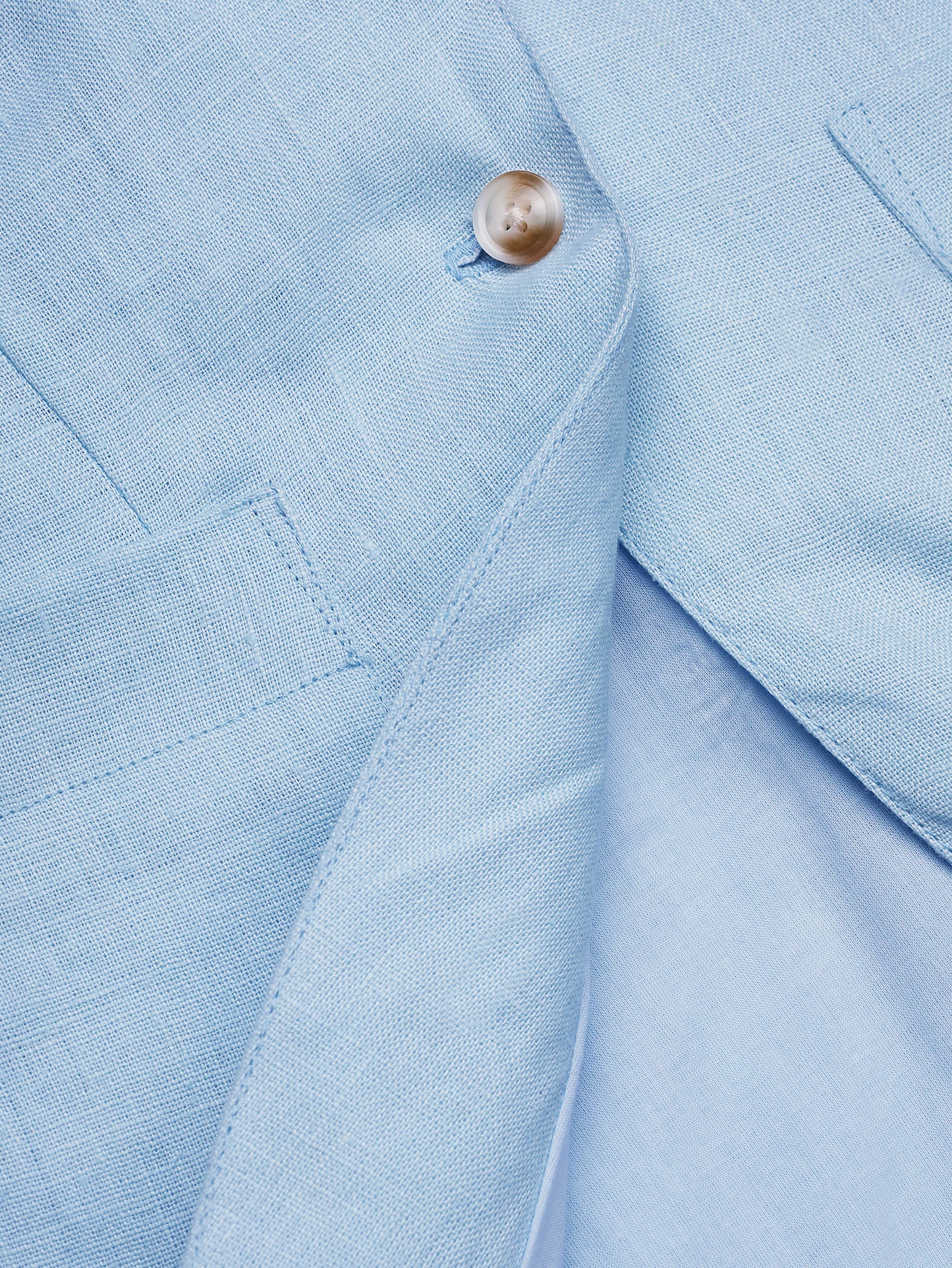 Linen Waistcoat, Light Blue