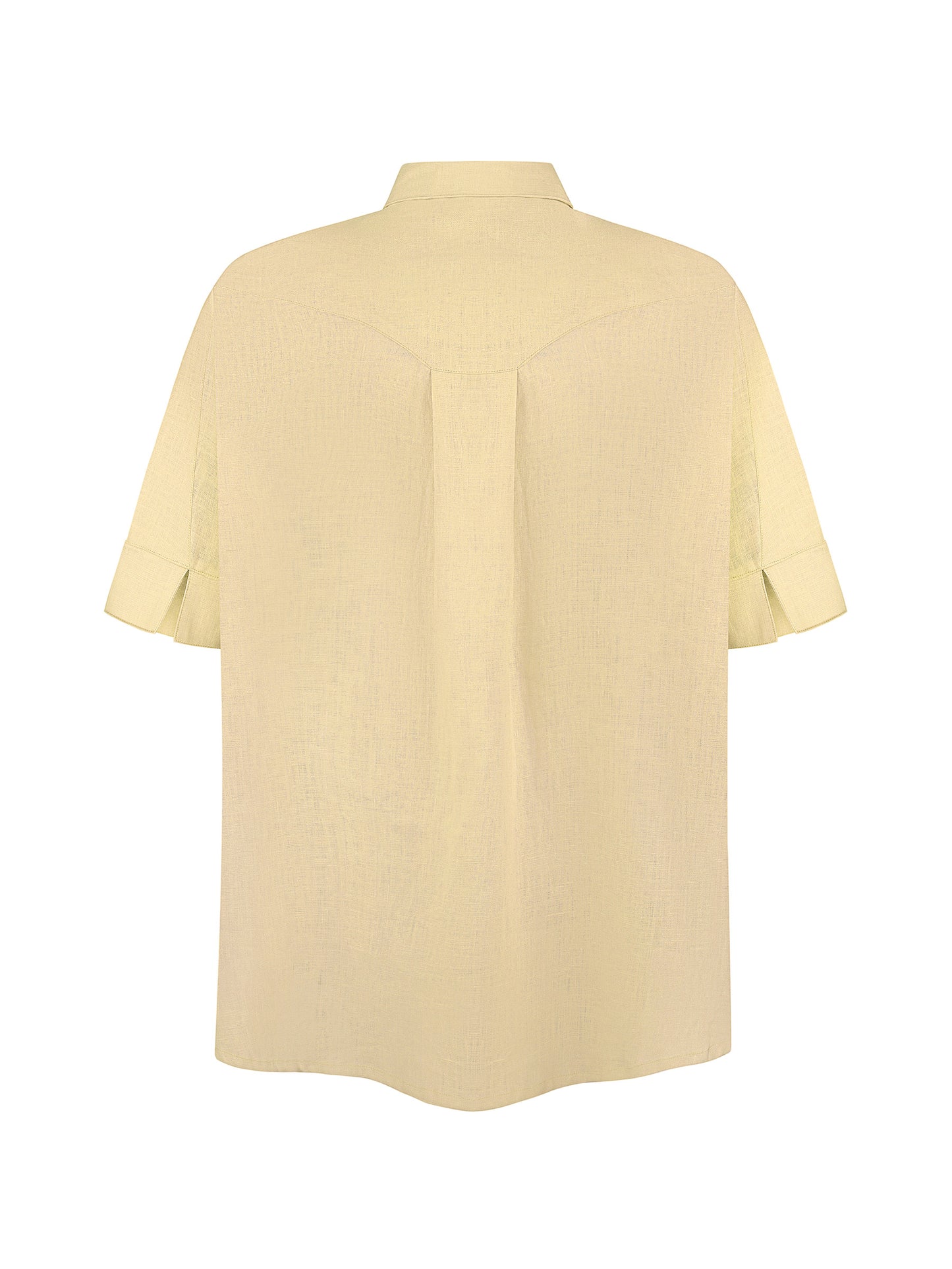 Linen Oversized Shirt, Yellow